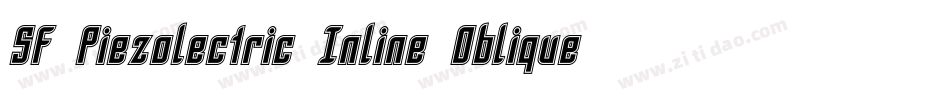 SF Piezolectric Inline Oblique字体转换